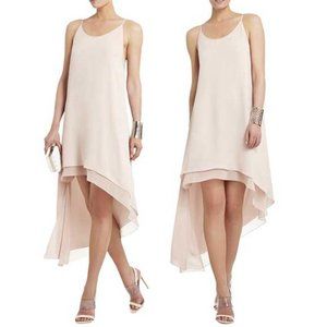 BCBGMaxAzria Lienna Double Layer Tank Dress in Bare Pink XXS